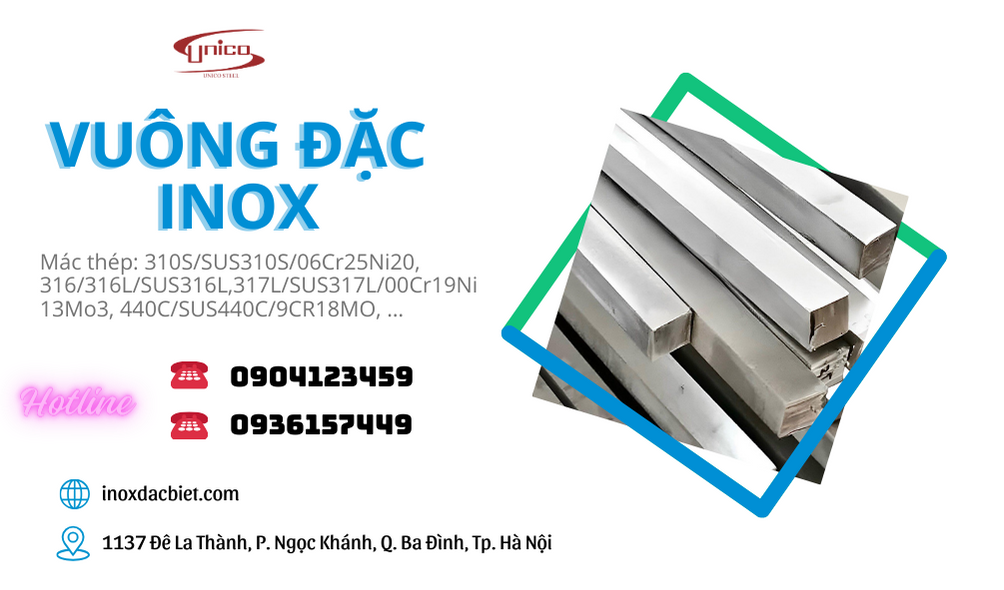 vuông đặc inox